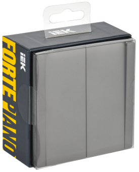 Переключатель 2-кл 10А С/У перекрестный Сталь Forte&Piano