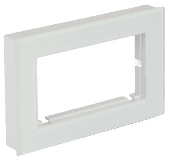 Рамка 2-я без перемычки стекло Белый катрин