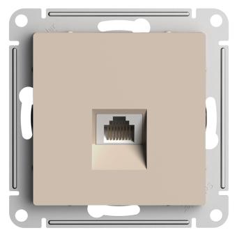 Розетка RJ45 кат.5Е С/У Песочный AtlasDesign