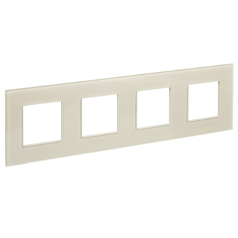 Рамка 4-я Стекло Бежевый Skandy