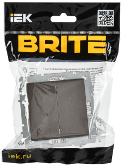 Переключатель 2-кл 10А перекрестный Темная Бронза Brite