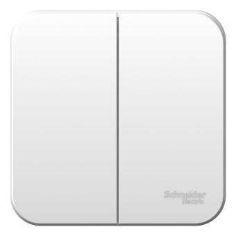 Выключатель 2-кл 10А О/У изолирующая пластина Белый Blanca