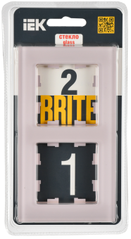 Рамка 2-я Стекло Розовый матовый Brite