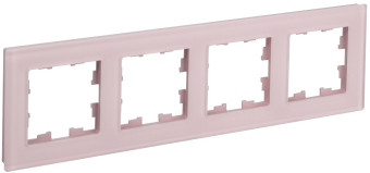 Рамка 4-я Стекло Розовый матовый Brite