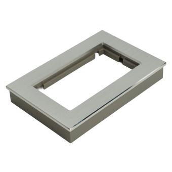 Рамка 2-я без перемычки металл Серебро Катрин