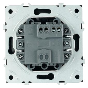 Выключатель 1-кл 10А С/У кнопочный Черный уголь Эмили