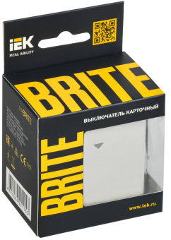 Выключатель карточный 30А С/У Жемчуг Brite