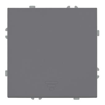 Выключатель 1-кл 10А С/У кнопочный Платиново-серый Эмили