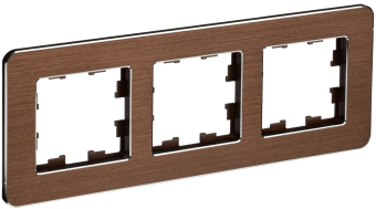 Рамка 3-я Металл Коричневый RE AL Brite