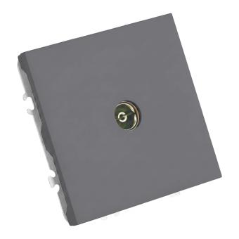 Розетка TV антенна С/У Платиново-серый Эмили