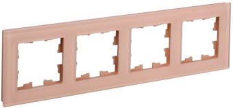 Рамка 4-я Стекло Персиковый матовый Brite