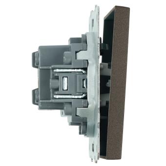 Переключатель 1-кл 10А С/У перекрестный Антрацит Эмили