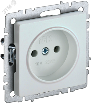 Розетка 1-м 10А С/У Жемчуг Brite