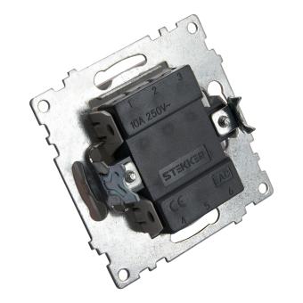 Выключатель 2-кл 10А С/У Шампань Катрин