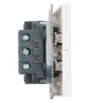 Переключатель 2-кл 10А С/У Белый фарфор Эмили