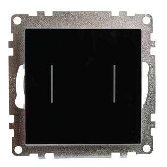 Выключатель 2-кл 5А С/У сенсорный Черный Катрин