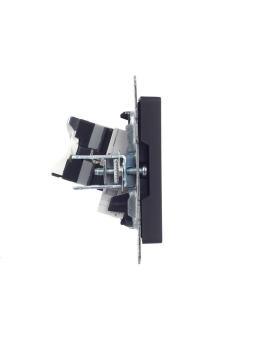 Розетка RJ11+RJ45 кат.5Е С/У Графит Brite