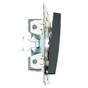 Переключатель 1-кл 10А С/У Черный Катрин