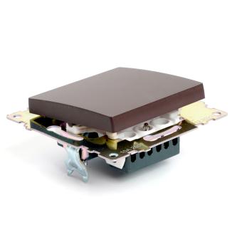 Переключатель 1-кл 10А С/У Шоколад Катрин