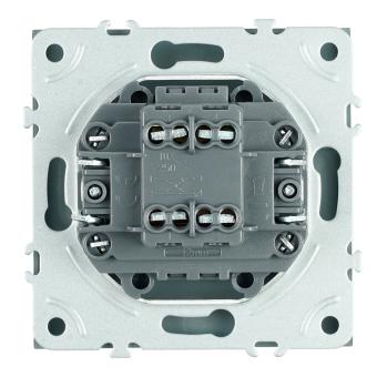 Переключатель 1-кл 10А С/У перекрестный Черный уголь Эмили