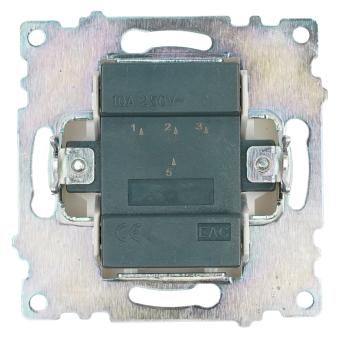 Выключатель 3-кл 10А С/У Белый Катрин