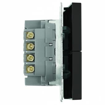 Переключатель 2-кл 10А С/У перекрестный Черный уголь Эмили