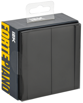 Переключатель 2-кл 10А С/У перекрестный Черный Forte&Piano