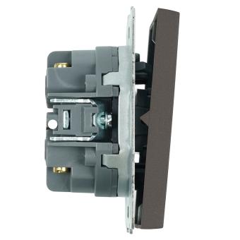 Переключатель 2-кл 10А С/У перекрестный Антрацит Эмили