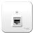 Розетка RJ11 О/У изолирующая пластина Белый Blanca