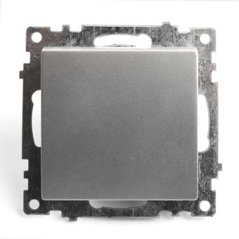 Переключатель 1-кл 10А С/У перекрестный Серебро Катрин