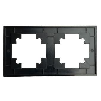 Рамка 2-я стекло Черный матовый Катрин