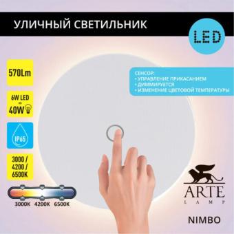 Фасадный светильник Nimbo A4506AL-1WH Arte Lamp