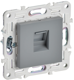 Розетка RJ45 кат.6 С/У Серый Skandy