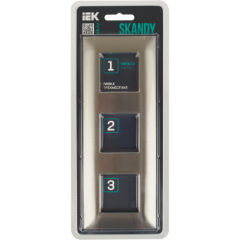 Рамка 3-я Металл Никель Skandy