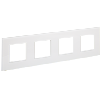 Рамка 4-я Стекло Арктический белый Skandy