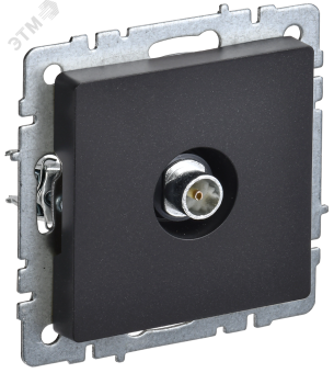 Розетка TV антенна С/У оконечная Черный Brite