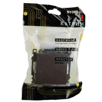 Переключатель 1-кл 10А С/У перекрестный Шоколад Катрин