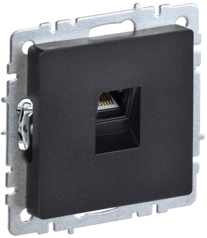 Розетка RJ45 кат.6 С/У Черный Brite