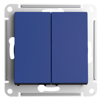 Переключатель 2-кл 10А С/У Аквамарин AtlasDesign