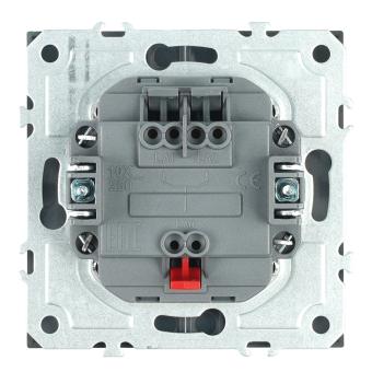 Выключатель 2-кл 10А С/У Самозажимные клеммы Платиново-серый Эмили