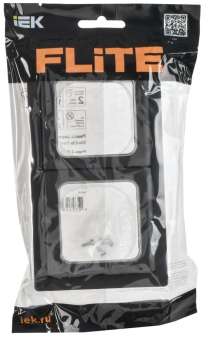 Рамка 2-я IP55 Черный FLITE