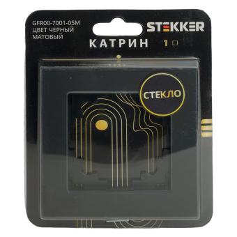 Рамка 1-я стекло Черный матовый Катрин