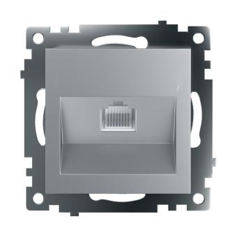 Розетка RJ-45 С/У Серебро Катрин