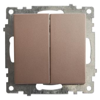 Выключатель 2-кл 10А С/У Шампань Катрин