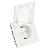 Розетка 1-м 16А С/У З/К со шторками с крышкой IP42 Белый фарфор Эмили