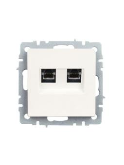 Розетка RJ11+RJ45 кат.5Е С/У Жемчуг Brite