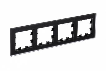 Рамка 4-я, Матовое стекло Черный AtlasDesign Nature