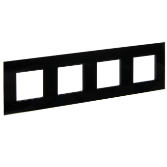 Рамка 4-я Стекло Черный Skandy