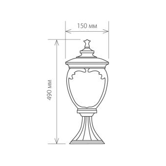 Ландшафтный светильник Andromeda S Glyf-8024S черное золото Elektrostandard