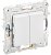 Переключатель 2-кл 10А C/У проходной Арктический белый Skandy